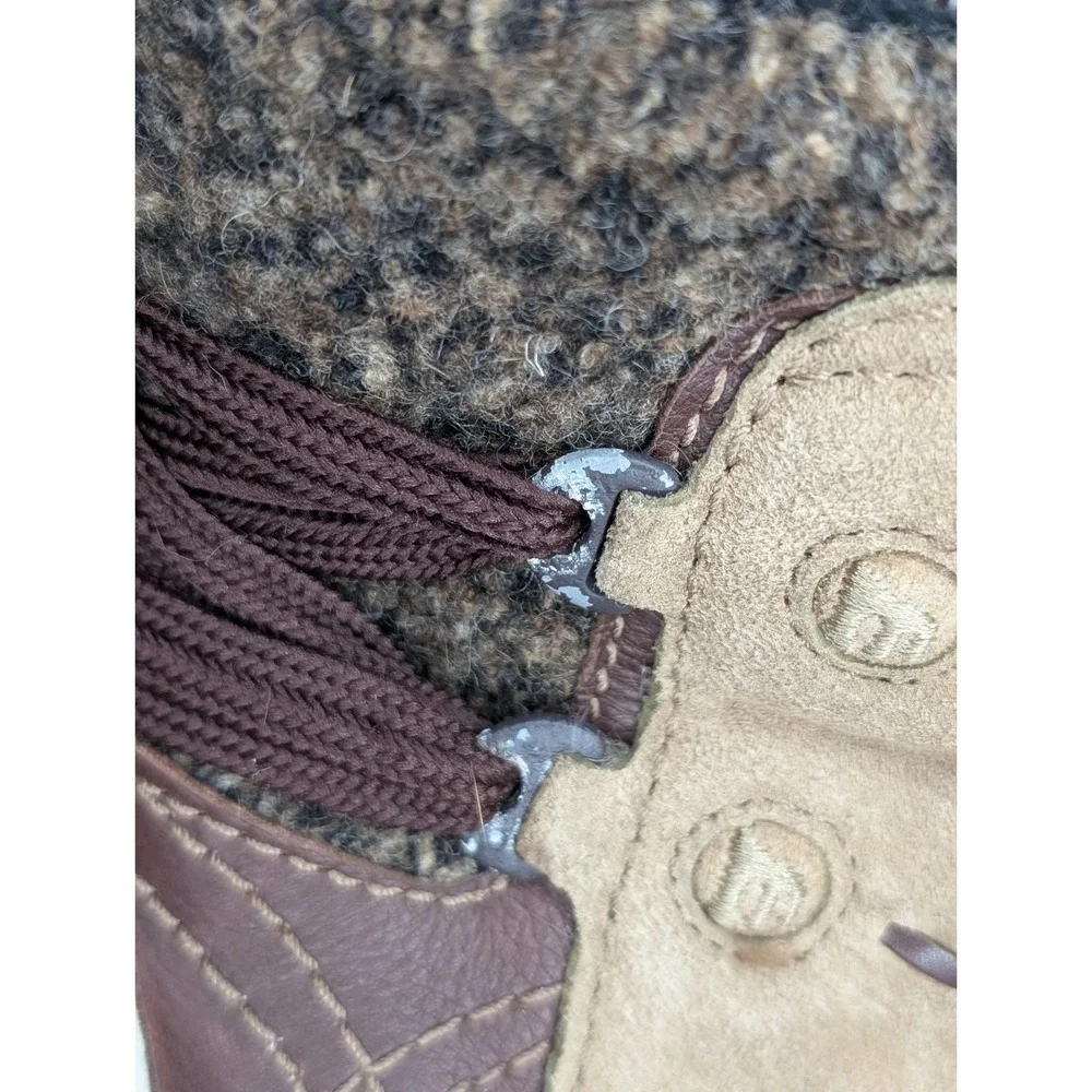 Merrell Puffin Mid Women's Size‎ 8 Suede Tan Leather Winter Boots Primaloft 200g